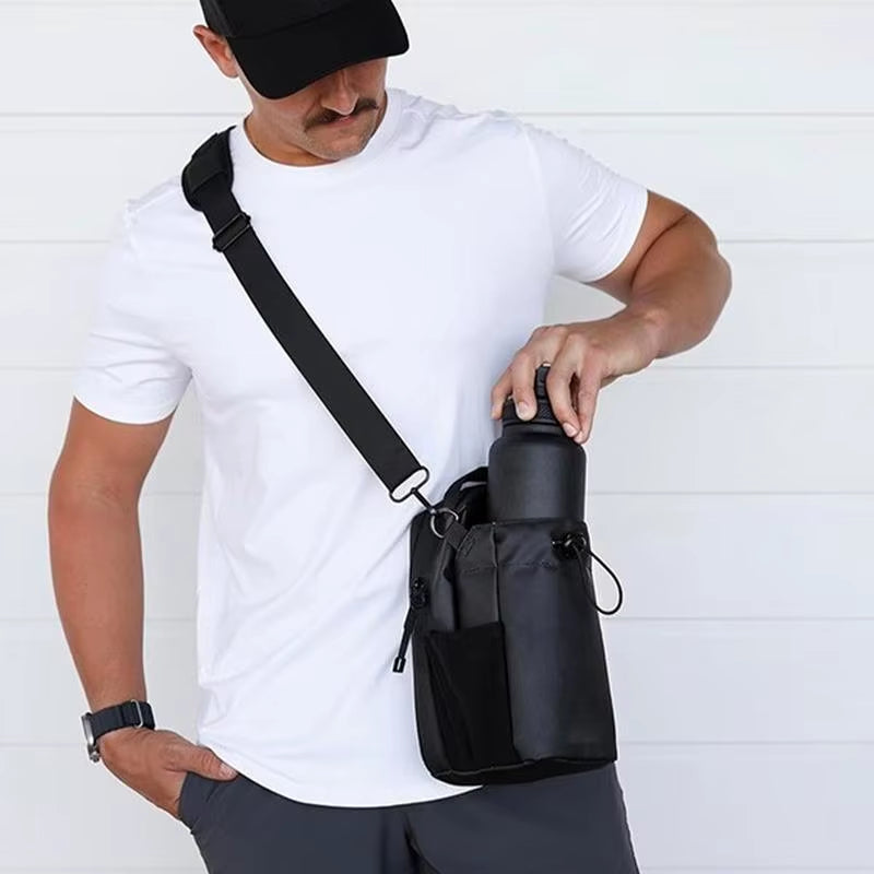 Magnetic Gym Bag Large Capacity Magnetic Carrier Bag with Phone Pocket Portable Gym Water Bottle Pouch Gym Accessories Organizer